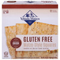 Yehuda Matzos Matzo-Style Squares, Gluten Free, Toasted Onion, 10.5 Ounce