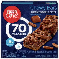 Fiber One Chewy Bars, Chocolate Caramel & Pretzel, 5 Each