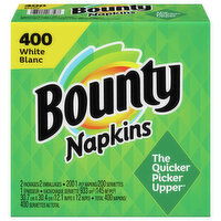 Bounty Napkins, White, 1-Ply, 2 Each