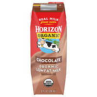 Horizon Organic Milk, Lowfat, Organic, Chocolate, 8 Fluid ounce