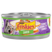 Friskies Cat Food, Turkey & Giblets Dinner, Pate, 5.5 Ounce