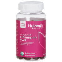 Hyland's Naturals Elderberry Plus, Organic, 150 mg, Gummies, Natural Berry Flavor, 60 Each