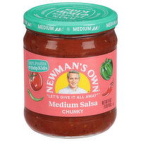 Newman's Own Salsa, Medium, Chunky, 16 Ounce