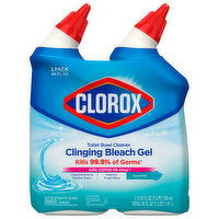 Clorox Toilet Bowl Cleaner, Clinging Bleach Gel, Ocean Mist, 2 Pack, 2 Each