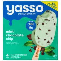 Yasso Yogurt Bars, Mint Chocolate Chip, Greek, 4 Each