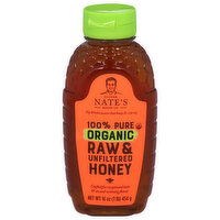 Nature Nate's Honey Co. Honey, Organic, Raw & Unfiltered, 100% Pure, 16 Ounce
