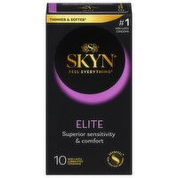 Skyn Condoms, Non-Latex, Lubricated, Elite, 10 Each