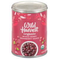 Wild Harvest Cranberry Sauce, Organic, Whole Berry, 14 Ounce