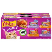 Friskies Cat Food, Poultry, In Gravy, 32 Each