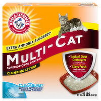 Arm & Hammer Clumping Litter, with Clean Burst, Multi-Cat, 20 Pound