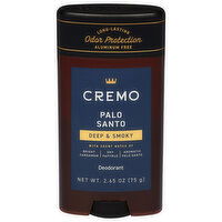 Cremo Deep & Smoky Palo Santo Deodorant, 2.65 Ounce