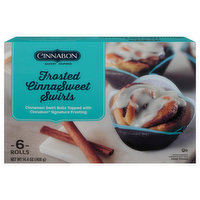 Cinnabon CinnaSweet Swirls, Frosted, 6 Each