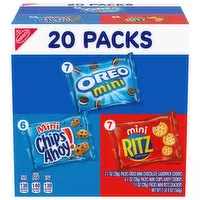 CHIPS AHOY!/OREO/RITZ Sweet & Savory Mix Variety Pack, Mini Cookies & Mini Crackers, Snack Packs, 18.04 Ounce