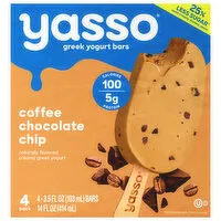 Yasso Yogurt Bars, Greek, Coffee Chocolate Chip, 4 Pack, 4 Each