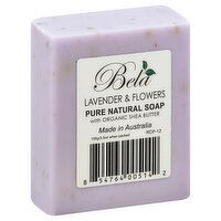 Bela Soap, Pure Natural, with Organic Shea Butter, Lavender & Flowers, 3.5 Ounce