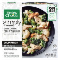 Healthy Choice Simply Steamers Chicken Pesto & Vegetables, Grilled, 9.15 Ounce