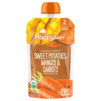 Happy Baby Baby Food, Organic, Sweet Potatoes, Mangos & Carrots, 2 (6+ Months), 4 Ounce