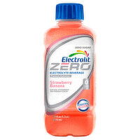 Electrolit Zero Electrolyte Beverage, Zero Sugar, Strawberry Banana, 21 Fluid ounce