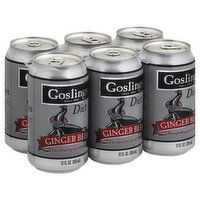 Gosling's Ginger Beer, Diet, 6 Each