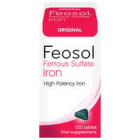 Feosol Ferrous Sulfate Iron, High Potency, Tablets, Original, 120 Each