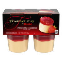 Jell-O Temptations Strawberry Ready-to-Eat Cheesecake Snack Cups, 4 Each
