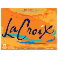 LaCroix Sparkling Water, Orange, 12 Each