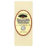 Red Apple Cheese Cheese, Cheddar, Horseradish, 8 Ounce