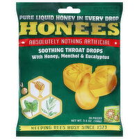 Honees Cough Drops, Honey Menthol Eucalyptus, 20 Each