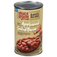 Saucy Spoon Baked Beans, Applewood Smoked Bacon, 28 Ounce