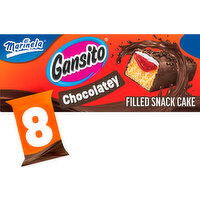 Marinela Gansito Chocolatey Strawberry, Chocolate and Crème Filled Snack Cake, 8 packs, 14.08 oz, 8 Each