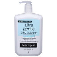 Neutrogena Daily Cleanser, Ultra Gentle, Fragrance Free, 16 Fluid ounce