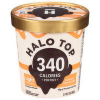 Halo Top Ice Cream, Light, Caramel Cheesecake, 1 Pint