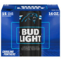 Bud Light Carolina Panthers Beer, 15 Each