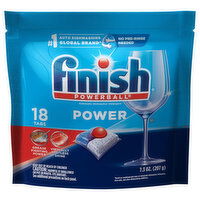 Finish Powerball Dishwasher Detergent, Automatic, Power, Tabs, 18 Each