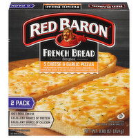 Red Baron Pizzas, French Bread, Singles, 5 Cheese & Garlic, 2 Pack, 2 Each