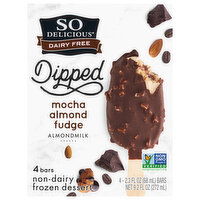 So Delicious Dairy Free Dipped Frozen Dessert, Non-Dairy, Almondmilk, Mocha Almond Fudge, 4 Each