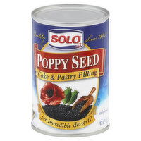 Solo Cake & Pastry Filling, Poppy Seed, 12.5 Ounce