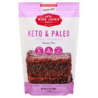 Miss Jones Baking Mix, Keto & Paleo, Fudgy Brownie, 10.57 Ounce