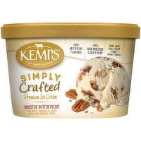 Kemps Simply Crafted Ice Cream, Roasted Butter Pecan, Premium, 1.5 Quart