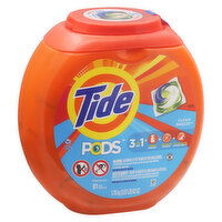 Tide Pods Detergent Pacs, Clean Breeze, 81 Each