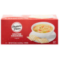 Shoppers Value Saltine Crackers, Original, 4 Each