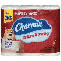 Charmin Ultra Strong Bathroom Tissue, 2-Ply, Mega, 9 Each