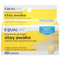 Equaline Stay Awake, Maximum Strength, Tablets, 40 Each