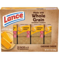 Lance® Baked with Whole Grain Cheddar Cheese Sandwich Crackers, 12 Ounce