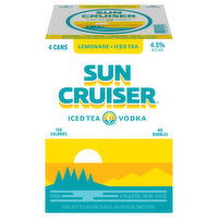 Sun Cruiser Iced Tea Vodka, Lemonade + Iced Tea, 4 Each