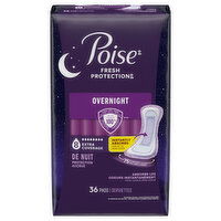 Poise Fresh Protection Extra Coverage Overnight Pads, 36 Each