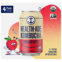 Health-Ade Kombucha, Pink Lady Apple, 4 Pack, 4 Each