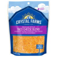 Crystal Farms Cheeses, Taco Cheese Blend, Mexican Style, 7 Ounce