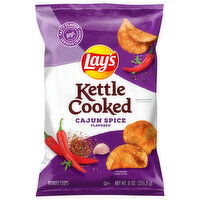 Lay's Potato Chips, Cajun Spice, Kettle Cooked, 8 Ounce