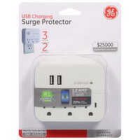 GE Surge Protector, USB Charging, 1 Each